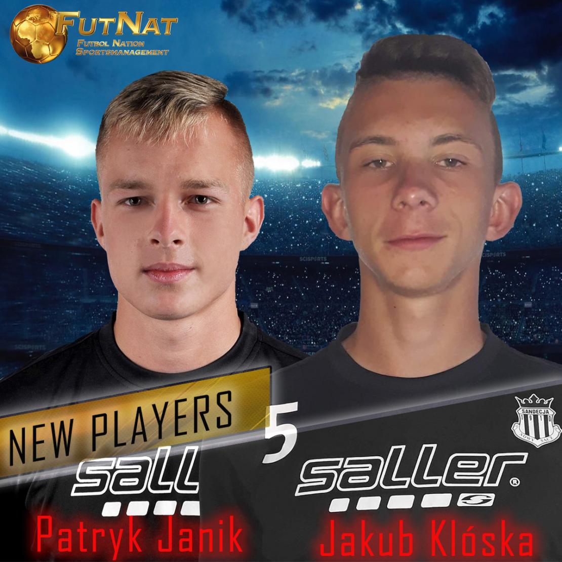 Neue Spieler bei FutNat. Jakub Klóska und Patryk Janik verst&auml;rken unsere Agentur.
