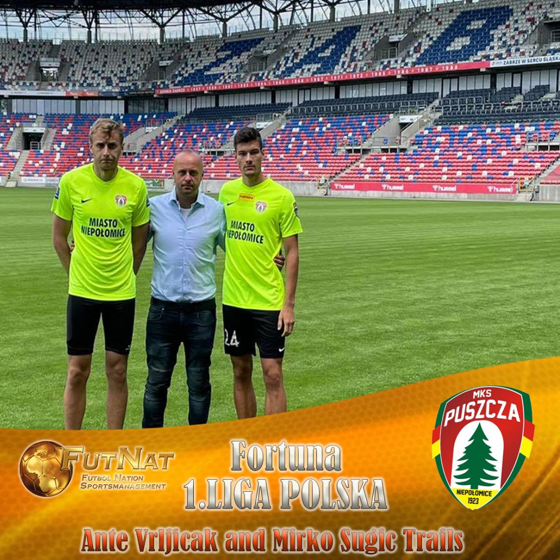 Ante Vrljičak (LV) und Mirko &Scaron;ugić (ZDM) im Probetraining in der polnischen Fortuna 1.Liga